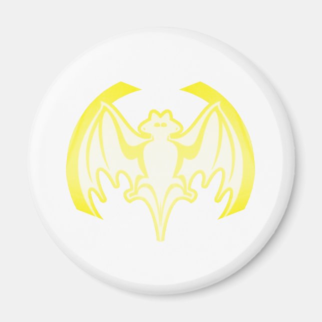 Bat Yellow Inv The MUSEUM Zazzle Gifts Magnet (Front)