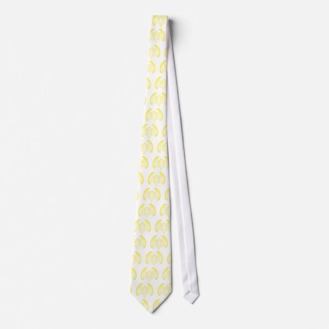 Bat Yellow Inv The MUSEUM Zazzle Gifts Neck Tie (Front)