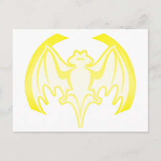 Bat Yellow Inv The MUSEUM Zazzle Gifts Postcard