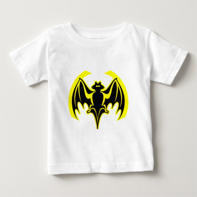 Bat Yellow The MUSEUM Zazzle Gifts Baby T-Shirt (Front)