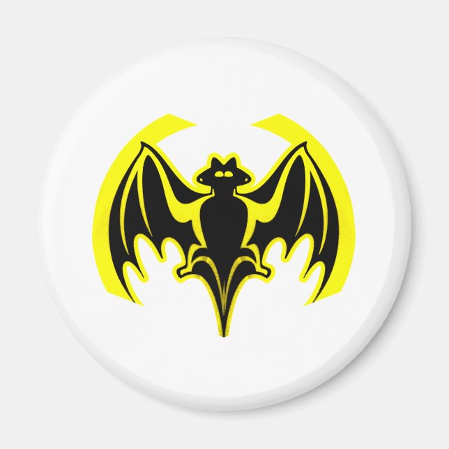Bat Yellow The MUSEUM Zazzle Gifts Magnet (Front)