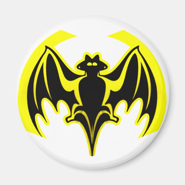 Bat Yellow The MUSEUM Zazzle Gifts Magnet (Front)