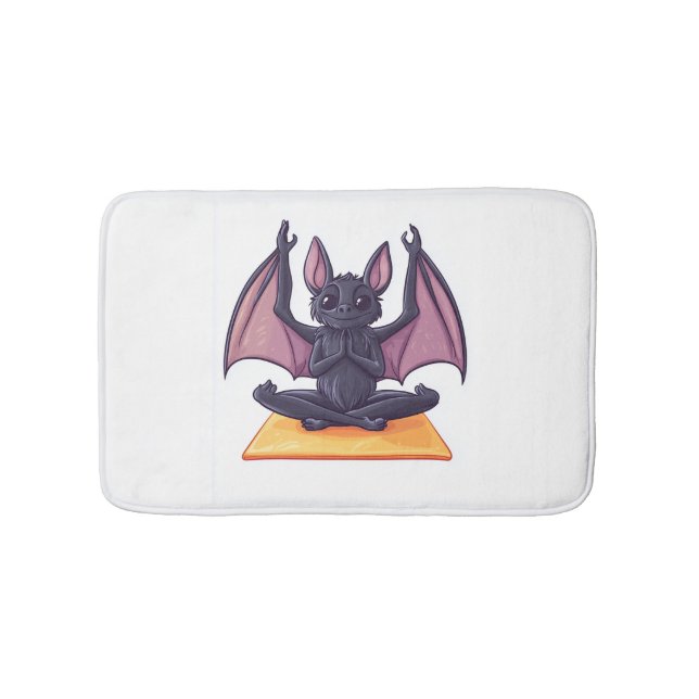 Bat Yoga Flow Bath Mat (Front)