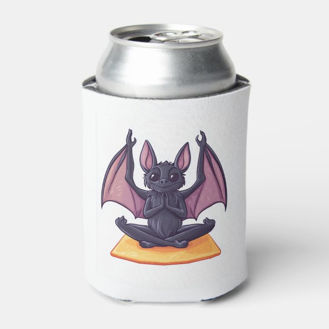 Bat Yoga Flow Can Cooler (Can Front)