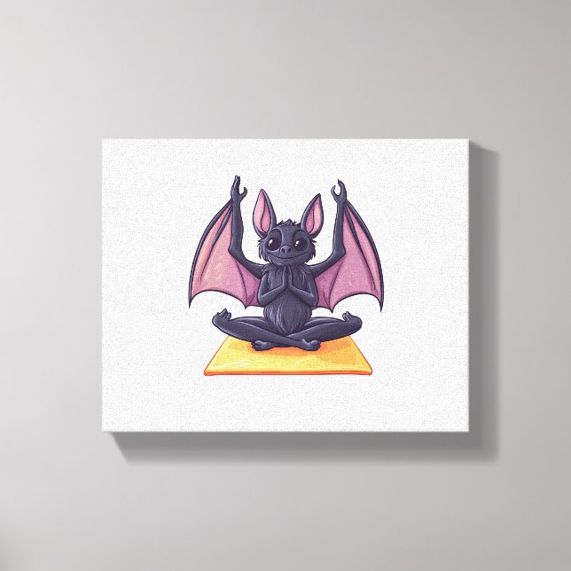 Bat Yoga Flow Canvas Print (Front)