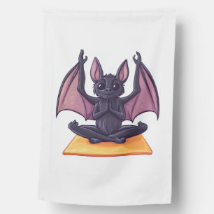 Bat Yoga Flow House Flag