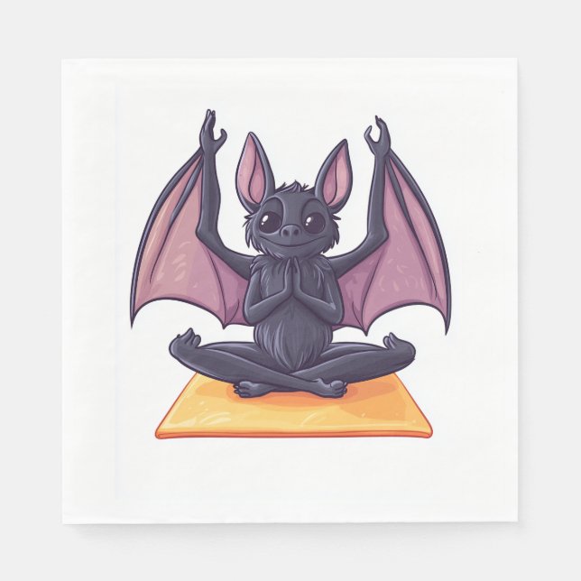 Bat Yoga Flow Napkins (Front)