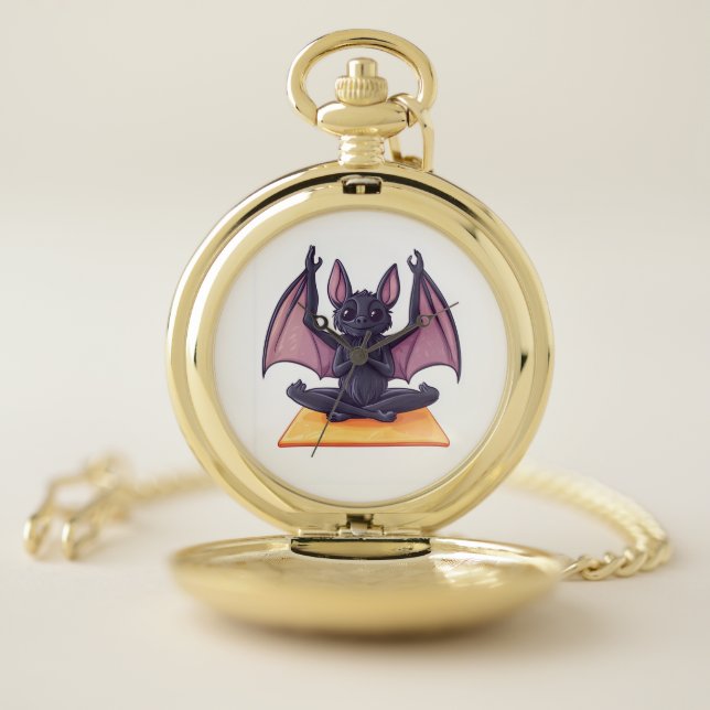 Bat Yoga Flow Pocket Watch (Inside)