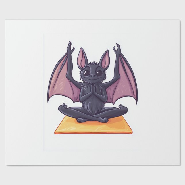 Bat Yoga Flow Wrapping Paper (Flat)