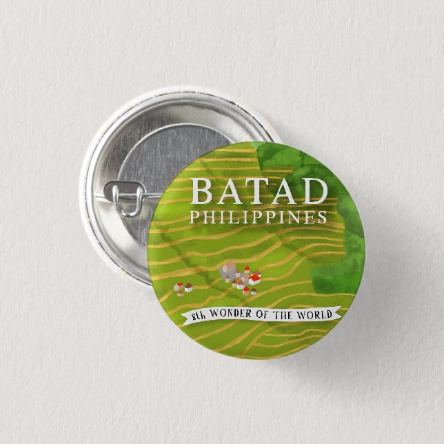 Batad Philippines Button (Front & Back)