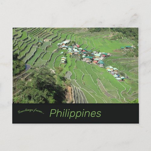 Batad Rice Terraces Near Banaue Ifugao Philippines Postcard
