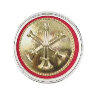 Batallion Fire Chief 3 Bugle Lapel Pin