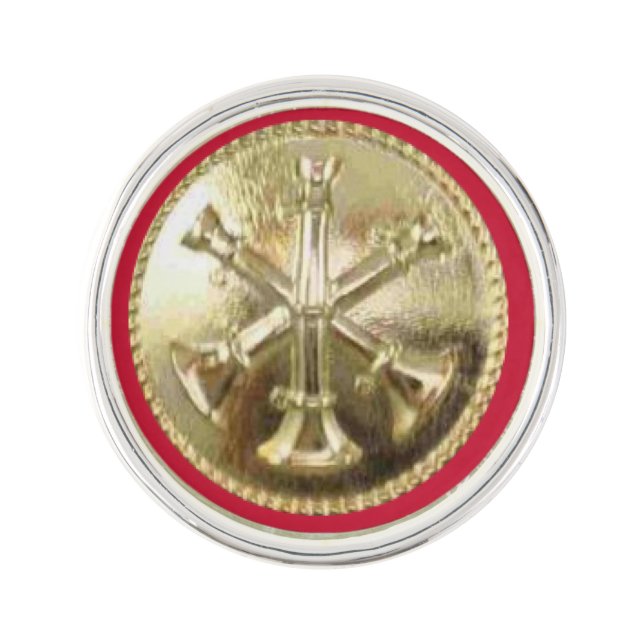 Batallion Fire Chief 3 Bugle Lapel Pin (Front)