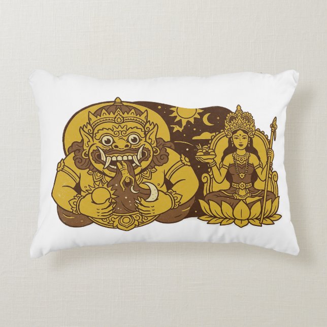 Batara Kala & Dewi Setesuyara Accent Pillow (Front)