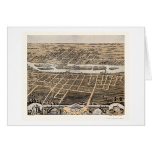 Batavia, IL Panoramic Map - 1869 Cards
