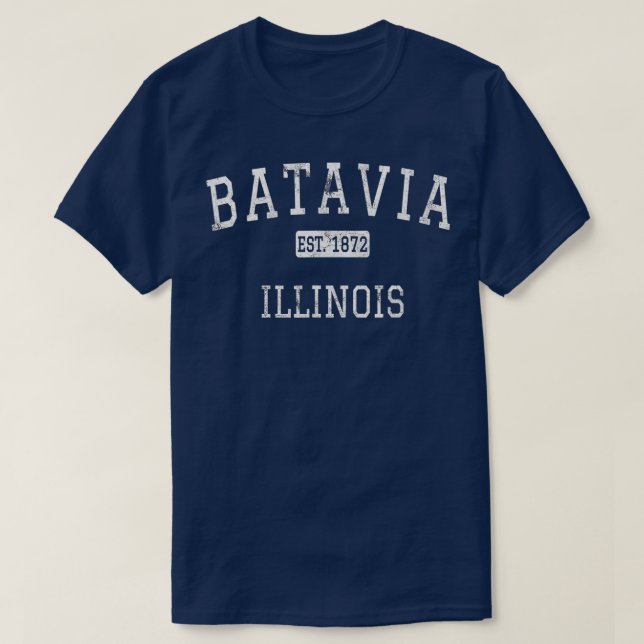 Batavia Illinois IL Vintage 1  T-Shirt (Design Front)