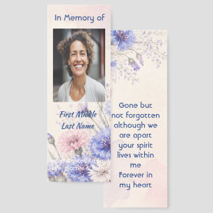 Batchelor Button flower Memorial Prayer Keepsake Bookmarks