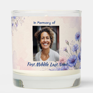 Batchelor Button flower Memorial Prayer Keepsake Scented Candle