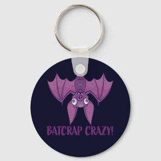Batcrap Crazy Wacky Cartoon Bat Keychain