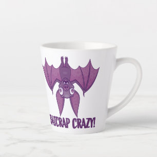 Batcrap Crazy Wacky Cartoon Bat Latte Mug