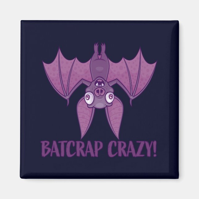 Batcrap Crazy Wacky Cartoon Bat Magnet (Front)