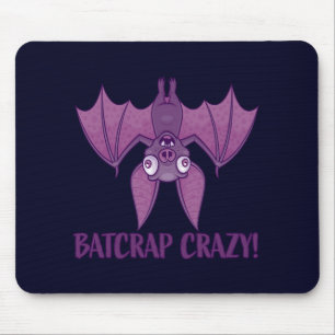 Batcrap Crazy Wacky Cartoon Bat Mouse Pad