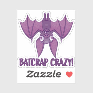 Batcrap Crazy Wacky Cartoon Bat Sticker