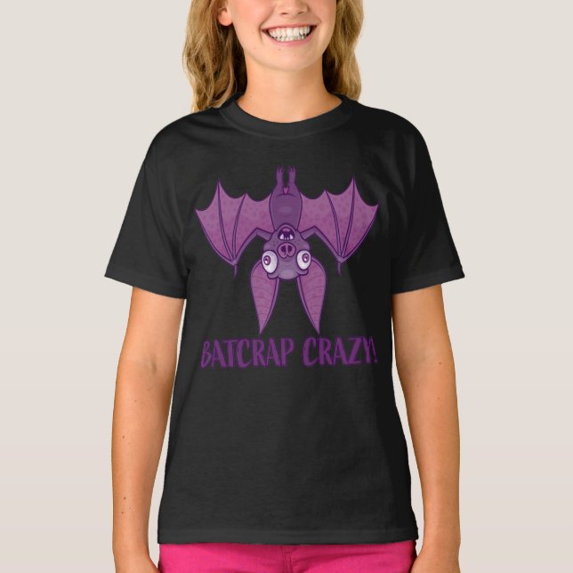 Batcrap Crazy Wacky Cartoon Bat T-Shirt (Front)