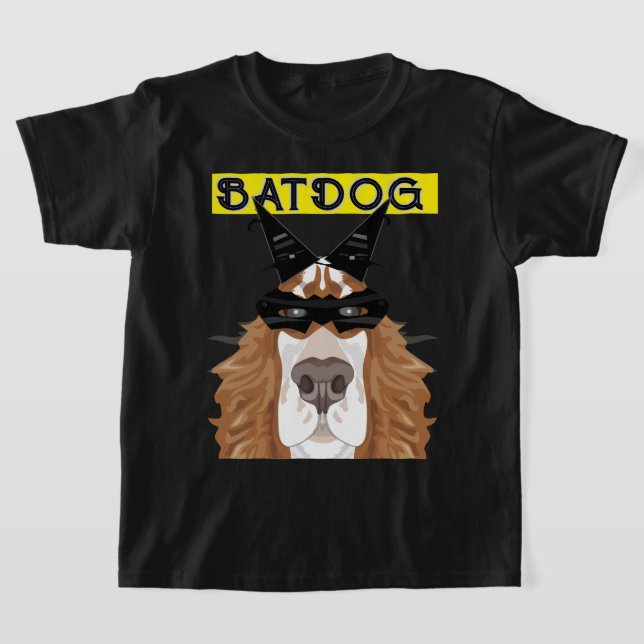 Batdog Superhero  T-Shirt (Laydown)