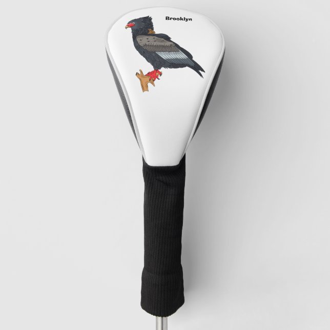 Bateleur Eagle illustration Golf Head Cover (Front)