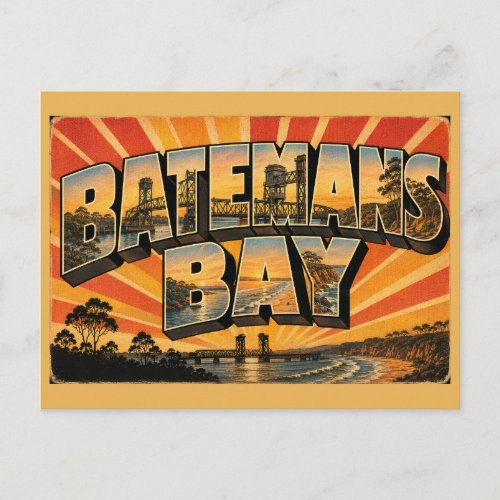 Batemans Bay NSW Australia Coastal Town Vintage Postcard