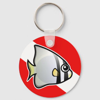 Batfish Dive Flag Keychain