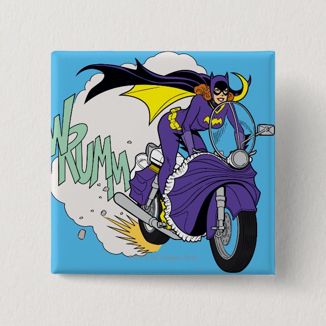 Batgirl Cycle Pinback Button (Front)
