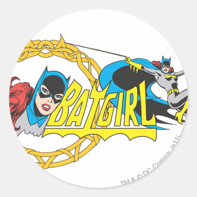 Batgirl Display Classic Round Sticker (Front)