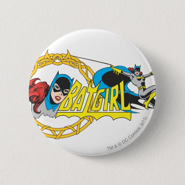 Batgirl Display Pinback Button (Front)