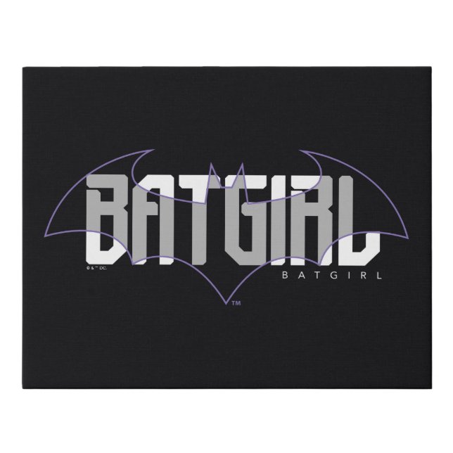 Batgirl Hi-Tech Name Graphic Faux Canvas Print (Front)