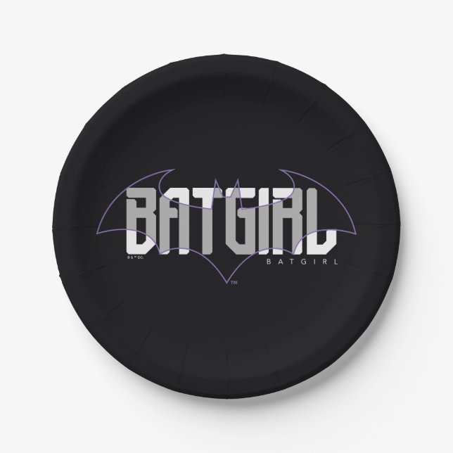 Batgirl Hi-Tech Name Graphic Paper Plates (Front)