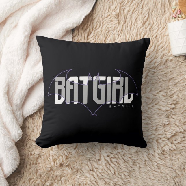 Batgirl Hi-Tech Name Graphic Throw Pillow (Blanket)