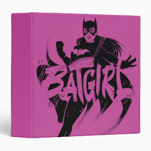 Batgirl Ink Brush Name 3 Ring Binder