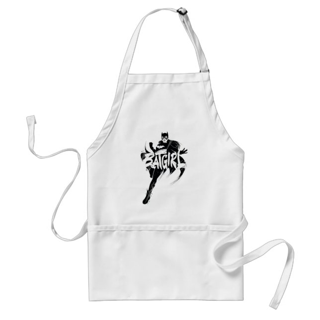 Batgirl Ink Brush Name Adult Apron (Front)