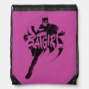 Batgirl Ink Brush Name Drawstring Bag
