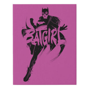 Batgirl Ink Brush Name Faux Canvas Print