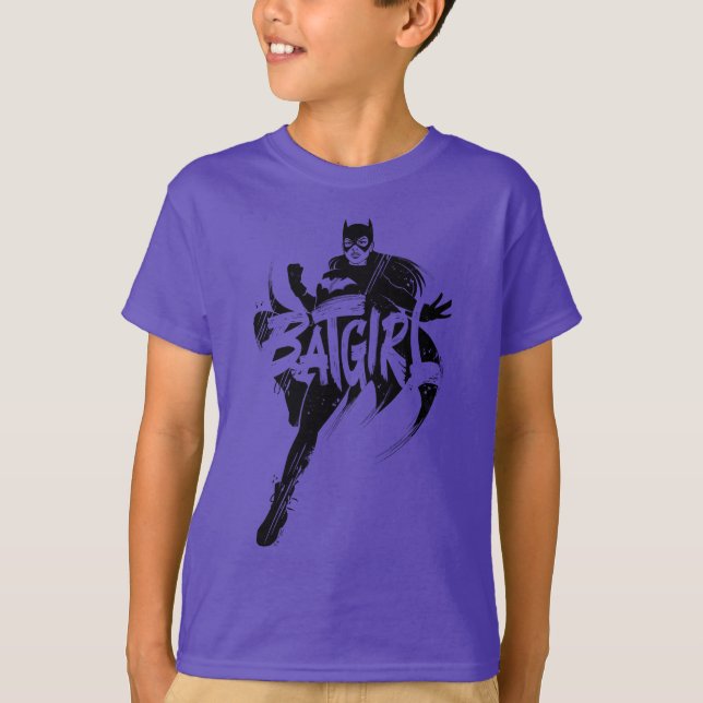 Batgirl Ink Brush Name T-Shirt (Front)