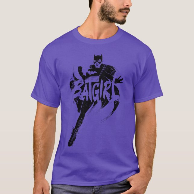 Batgirl Ink Brush Name T-Shirt (Front)
