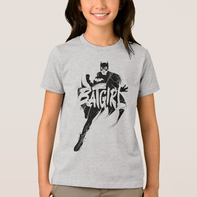Batgirl Ink Brush Name Tri-Blend Shirt (Front)