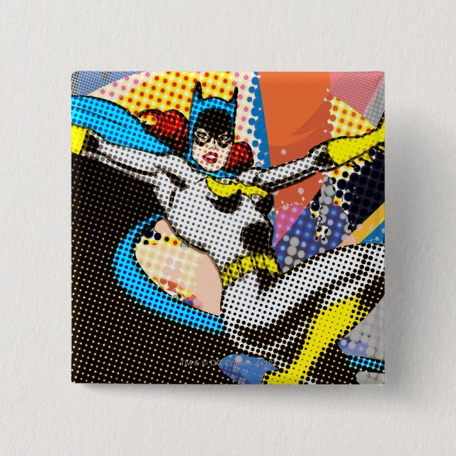 Batgirl Mid-Air Pinback Button (Front)