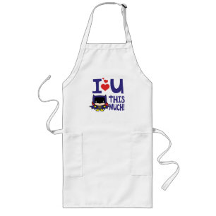 Batgirl Mother's Day I Love U This Much! Long Apron