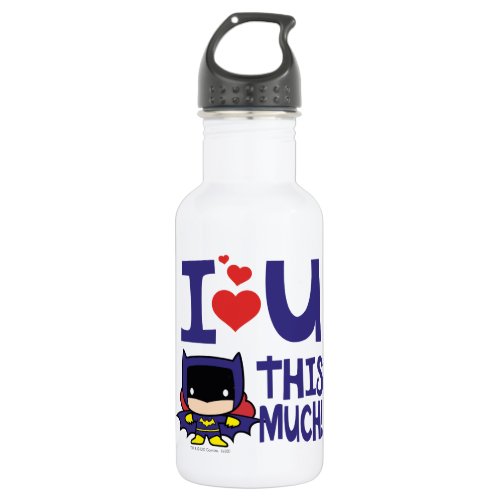 Batgirl Mothers Day  I Love U This Much Stainless Steel Water Bottle