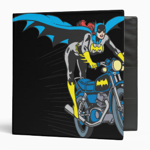 Batgirl on Batcycle 3 Ring Binder