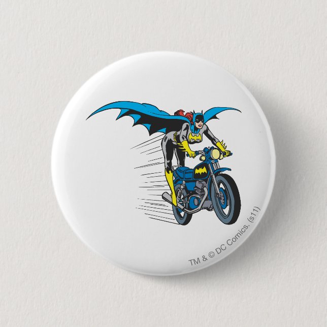 Batgirl on Batcycle Pinback Button (Front)